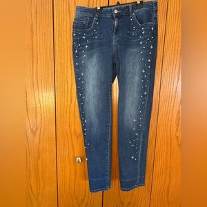 Chico's Blue boyfriend with Accents